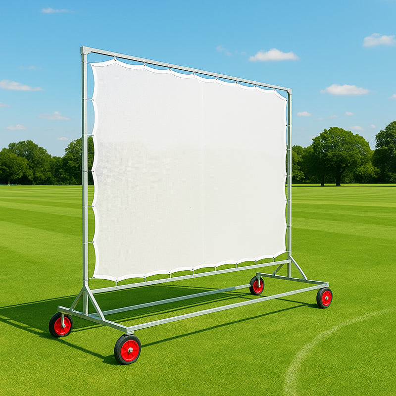 Mobile Cricket Heavy-Duty Premium Mesh Sight Screen Steel Frame 4.25m x 5m