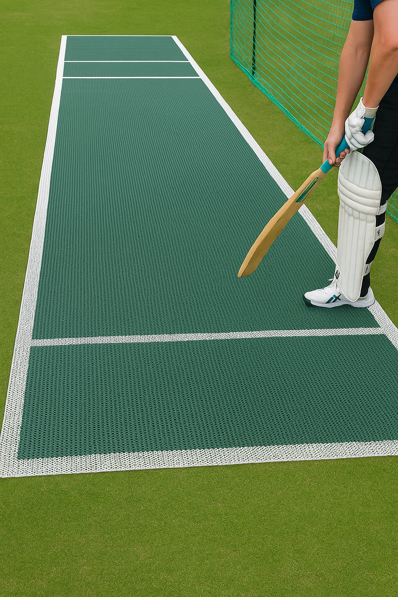 Durable Instant Cricket Pitch 8m x 1.4m Perfect for Clubs & Schools